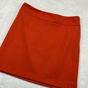 Banana Republic Skirt Womens‎ 4 Orange Straight Pencil Short Zip Polyester